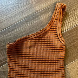 UO ribbed one shoulder essential tank top